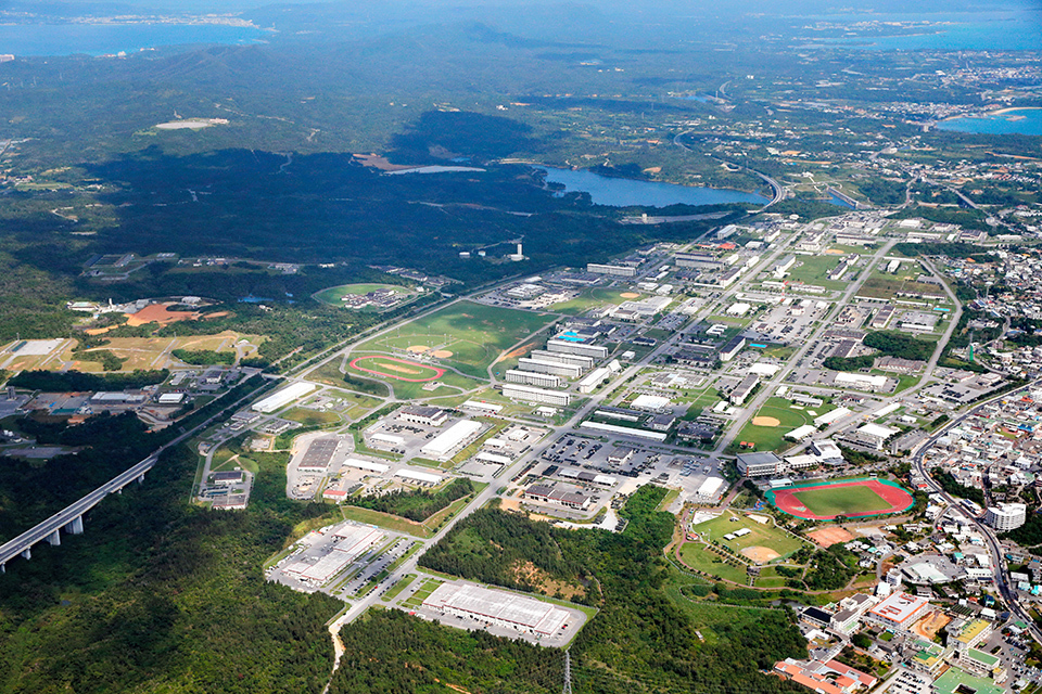 There are 31 USFJ facilities and areas in Okinawa Prefecture alone, including Camp Hansen. THE ASAHI SHIMBUN COMPANY/JIJI PRESS PHOT